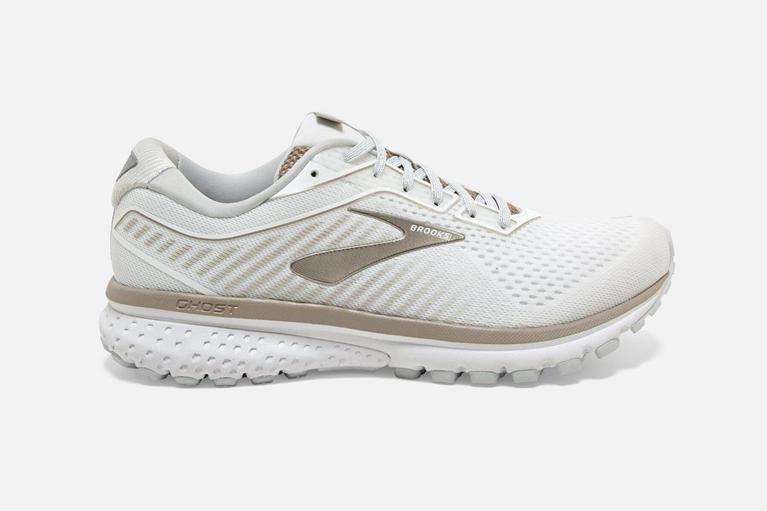 Brooks Ghost 12 Road Running Shoes - Women's - White (08796-JMNO)